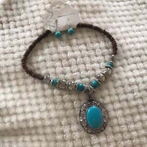 Necklace and earrings